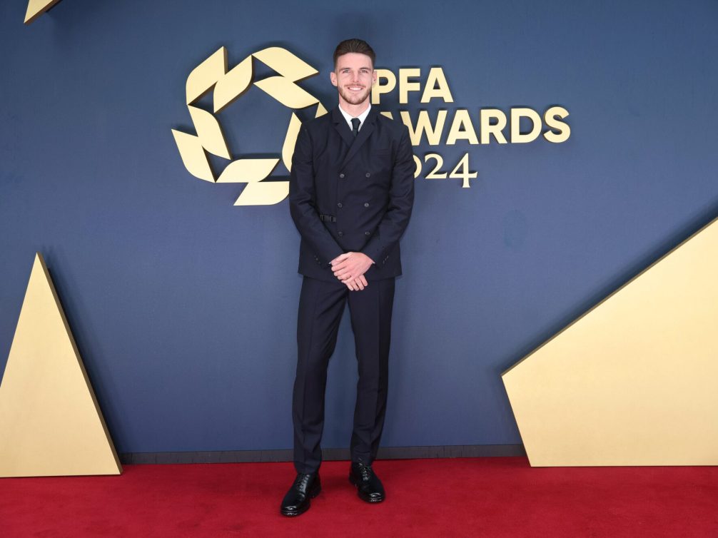 Declan rice at the pfa awards 2024